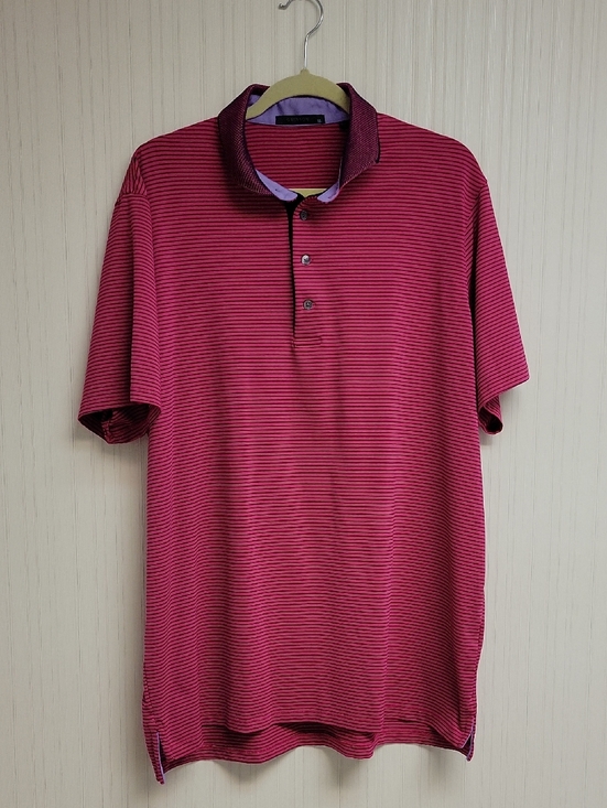 Greyson Other - Greyson Men's Fushia & Navy Arcadia Stripe Polo XL Golf Business Summer Tennis